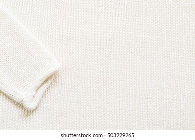 White Sweater Texture Background.
