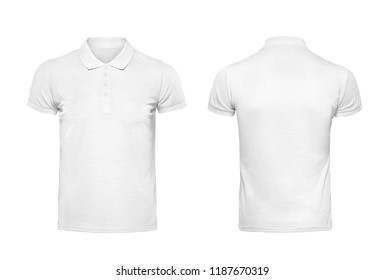 White t shirt design template isolated on white with clipping path  - Shutterstock ID 1187670319