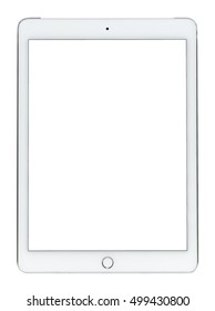 White tablet computer isolated on over White background