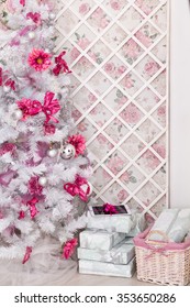 White Tablet As A Gift Under The Christmas Tree