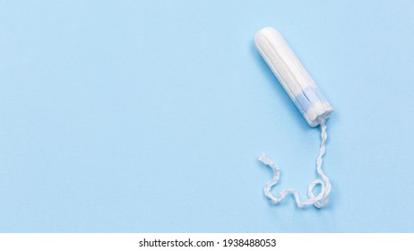 White Tampon On Blue Background Medical Stock Photo 1938488053 ...