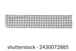 White tape with grid pattern on white background with clipping path