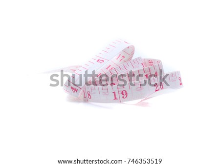 white tape measuring isolated on a white background