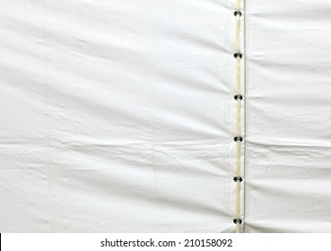 White Tarp Or Waterproof Tarpaulin Detail Background