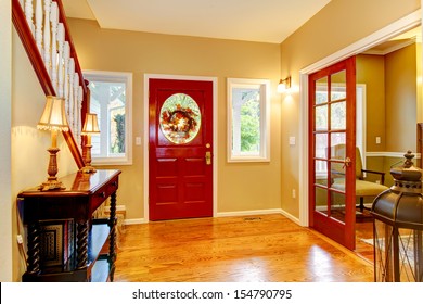 White Teenage Girl Bedroom With Window Seat And Desk.