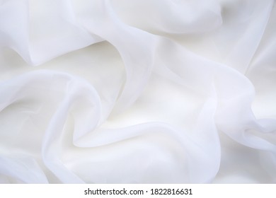 White Textile Texture As Background.
