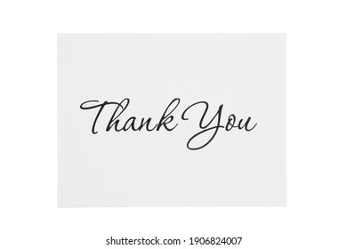 White Thank You Greeting Card Isolated Stock Photo 1906824007 ...