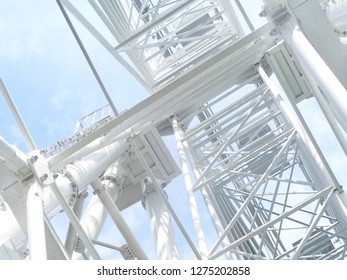 White theme abstract structure truss background                                 