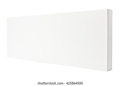 White Thin Box Isolated On White Background