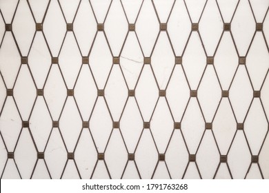 White Tile Backsplash Pattern Diamond