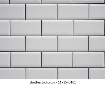 White tile with black joints texture
