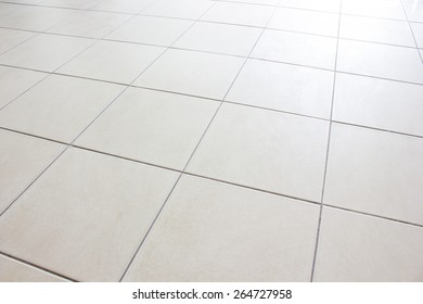 White Tile Floor Officewhite Tiles Floor Stock Photo 264727958 ...