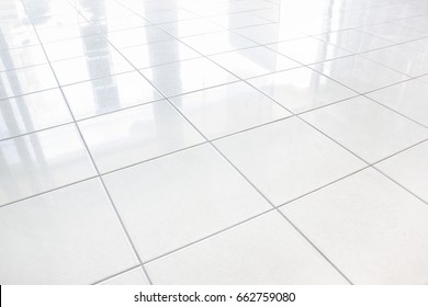 White Ceramic Floor Tiles Decoration Bedroom Stock Photo (Edit Now ...