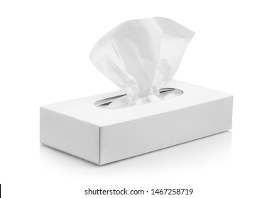 White tissue box, isolated on white background