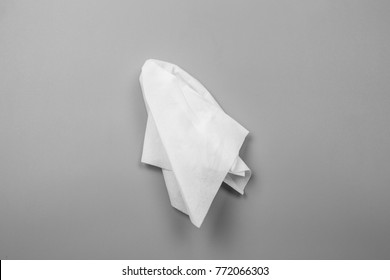 White tissues on gray background - Shutterstock ID 772066303