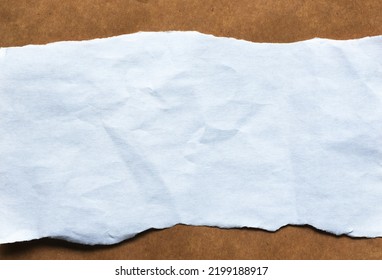 White Torn Paper Background.paper On The Floor.recycle Paper. Space For Text Input.white Back Ground.