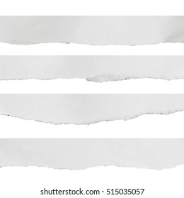 White Torn Paper Isolated Over White Background