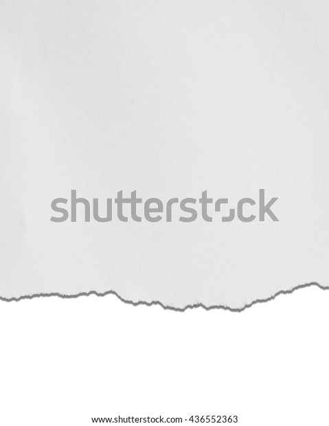 white torn paper isolated over white background\
with clipping path.