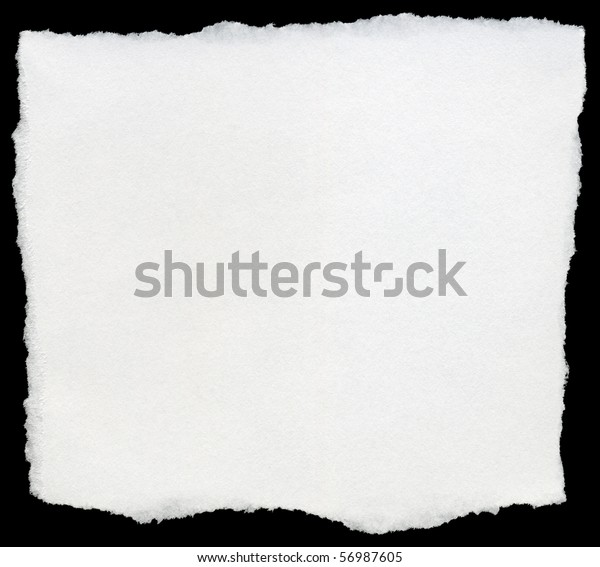 White Torn Square Paper Isolated On Stock Photo (Edit Now) 56987605