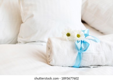 White Towel In Luxury Boutique Hotel