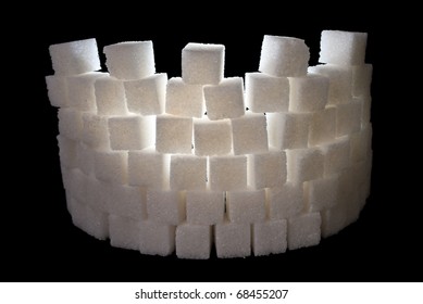 A White Tower Made From Sugar Cubes