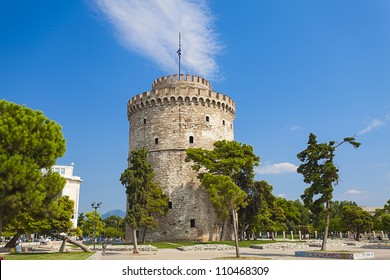 The White Tower At Thessaloniki City In Greece