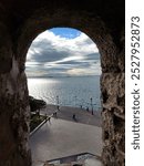 White tower view in thessaloniki with sea view