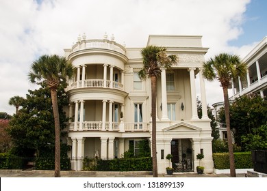 A White Traditional Southern Home In Charleston, South Carolina