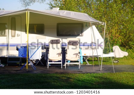 Similar – Image, Stock Photo Offroad 4×4 vehicle with tent in roof ready for camping