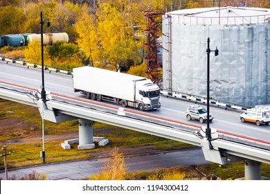 White Truck On A Bridge