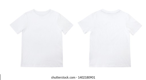 White T-shirt  Front And Back View