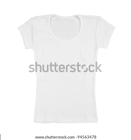 white t-shirt isolated on white background