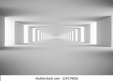 White tunnel. 3d render - Powered by Shutterstock