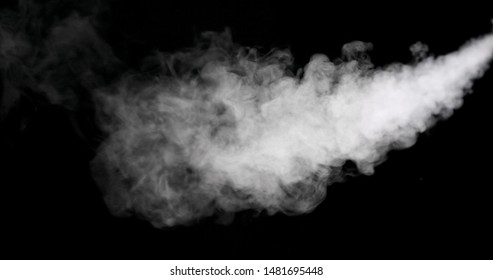 White vapour spray steam from air saturator