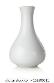 White Vase Isolated On A White Background