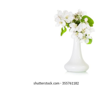 White Vase With Spring Flowers, Interior Decor Poster