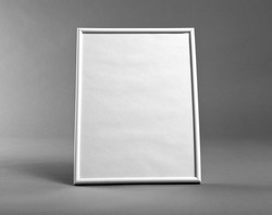 White picture frame leaning on wall | Arts & Entertainment Stock Photos ...