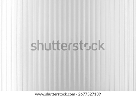 White Vertical Ribbed Texture Background.