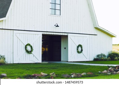 White Vintage Barn. The Milestone Wedding Venue. Aubrey, Texas