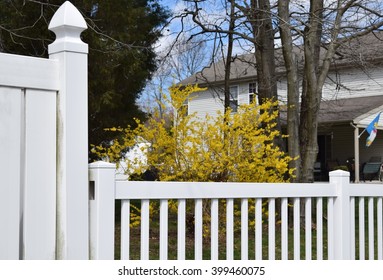 White Vinyl Fence