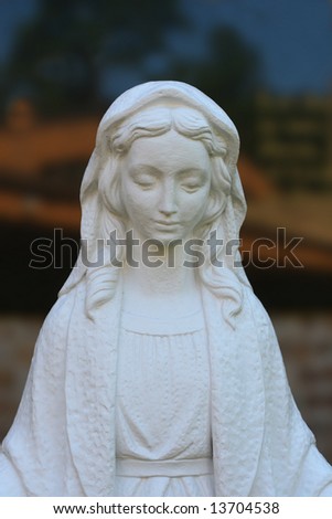 White Virgin Mary Statue(Release Information: Editorial Use Only. Use of this image in advertising or for promotional purposes is prohibited.)