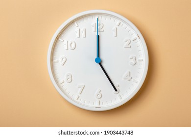 White Wall Clock Blue Second Hand Stock Photo 1903443748 | Shutterstock