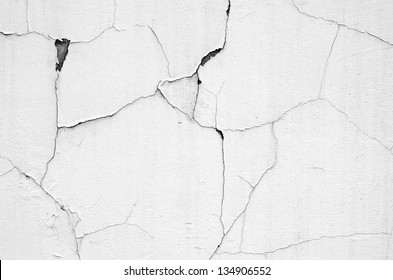 White Wall With Cracks