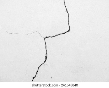 White Wall With Cracks