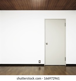 White Wall With Door