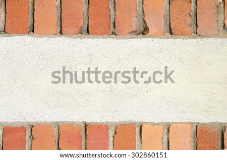 white wall framed with bricks background