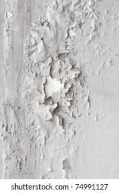 White Wall With Painting Falling Apart