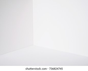 White Wall Room Corner Paper Box Model Cutting Artwork