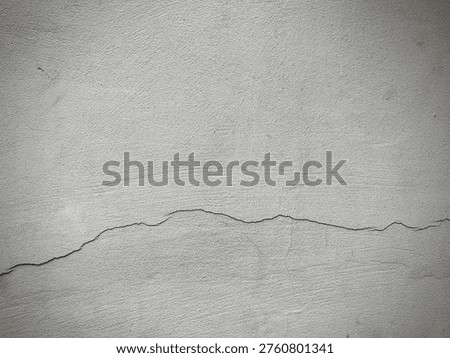 White Wall Texture Background with Horizontal Crack. High quality photo