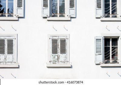 white wall with windows
